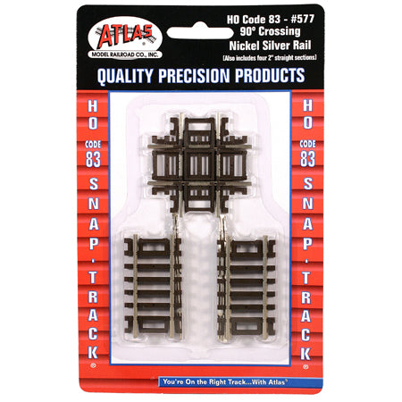 Atlas 577 HO Scale Code 83 90 Degree Crossing