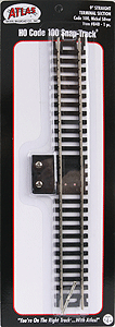 Atlas 840 HO Scale Code 100 Track 9" Straight Terminal