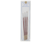 Atlas Brush 58B 10/0,5/0,0 Red Sable Detailing Paintbrushes 3 Pack