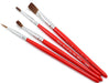 Atlas Brush #60-4PS Red Sable & Camel Hair Paintbrushes with Short Handles 4 Pack