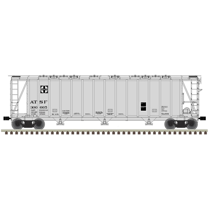 Atlas Master 50006336 N Scale 3500 Dry-Flo Covered Hopper Santa Fe ATSF 300684