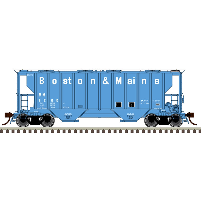 Atlas Master Plus 20007117 HO Scale Portec 3000 Covered Hopper Boston & Maine B&M 5264