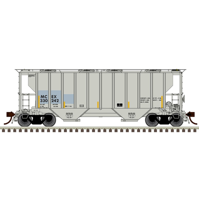 Atlas Master Plus 20007118 HO Scale Portec 3000 Covered Hopper Midwest Railcar MCEX 330224