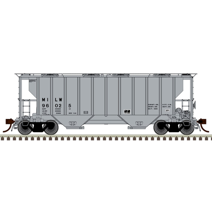 Atlas Master Plus 20007123 HO Scale Portec 3000 Covered Hopper Milwaukee Road MILW 96089