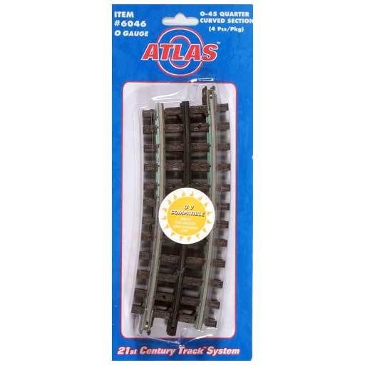Atlas O 6046 O-45 1/4 Curve  4 Pack