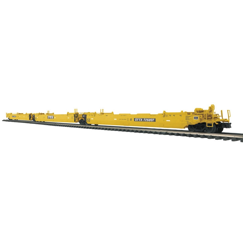 Atlas O Master 3003054B O Scale Gunderson MAXI-IV 3 Unit Well Car Yellow TTX