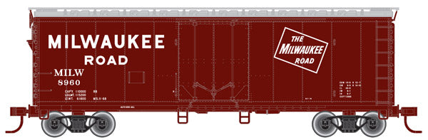 Atlas Trainman 20002031 HO Scale 40' Plug Door Boxcar Milwaukee Road MILW 8989 - NOS
