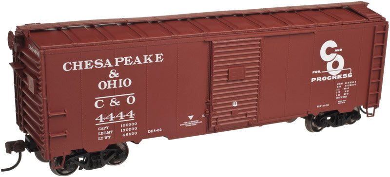 Atlas Trainman 20002528 HO Scale 40' 1937 AAR Boxcar Kit Chesapeake & Ohio C&O 4444 - NOS