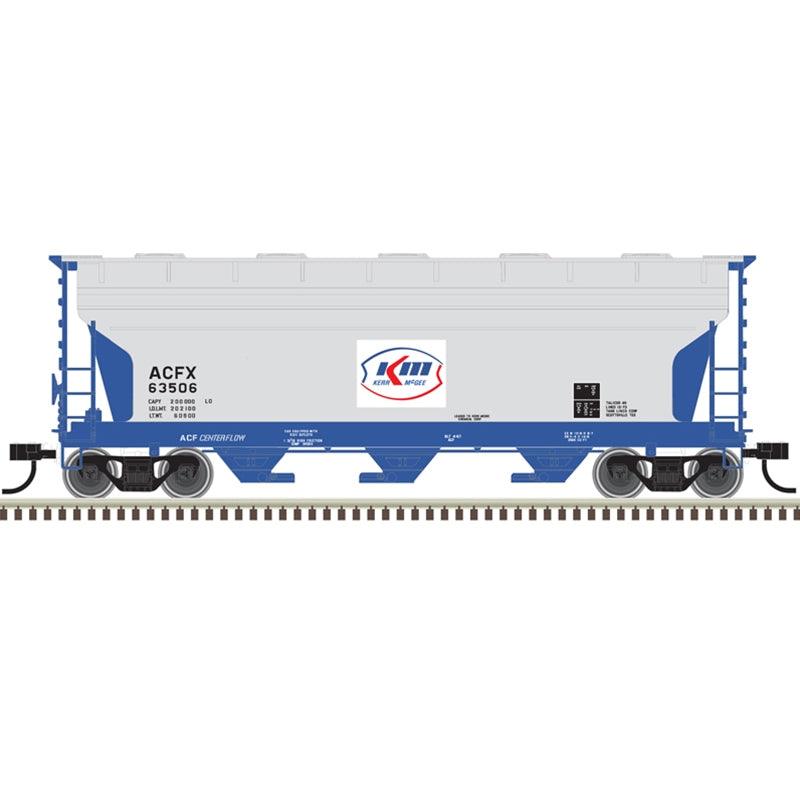 Atlas Trainman 20006510 HO Scale ACF 3560 Covered Hopper Kerr-McGee ACFX 63506 