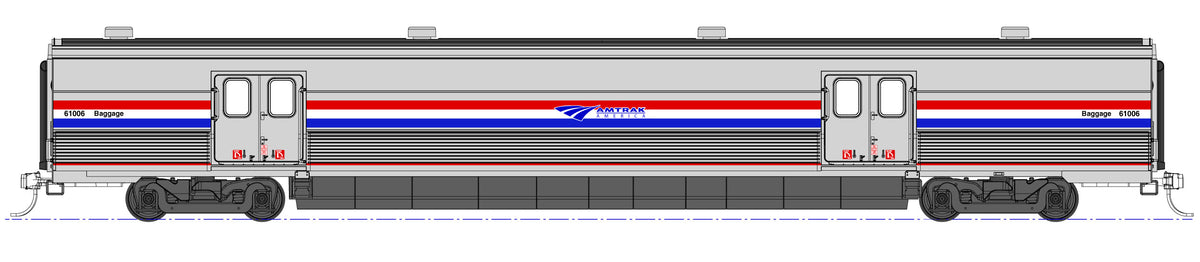 Kato 35-6212 HO Scale Viewliner II Baggage Car Phase III Heritage Amtr ...