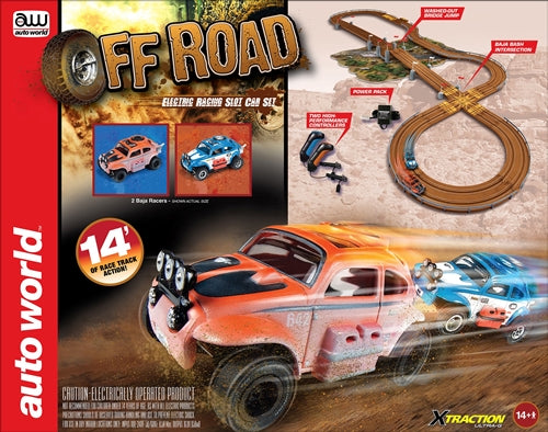 Auto World 32803 HO Scale Off Road X-Traction Ultra-G Slot Car Set