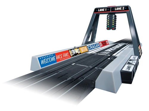 Auto World 33003 HO Scale Snake vs Mongoose Drag Slot Car 13' Racing Set