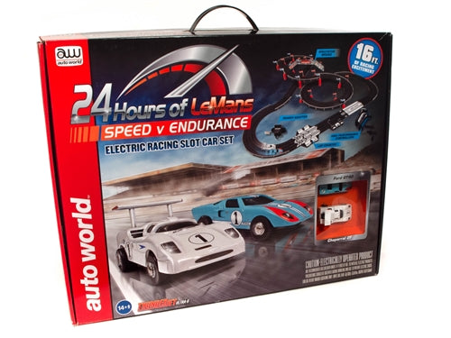 Auto World 33303 HO Scale 24 Hours of LeMans Speed Vs Endurance 16' Slot Car Set