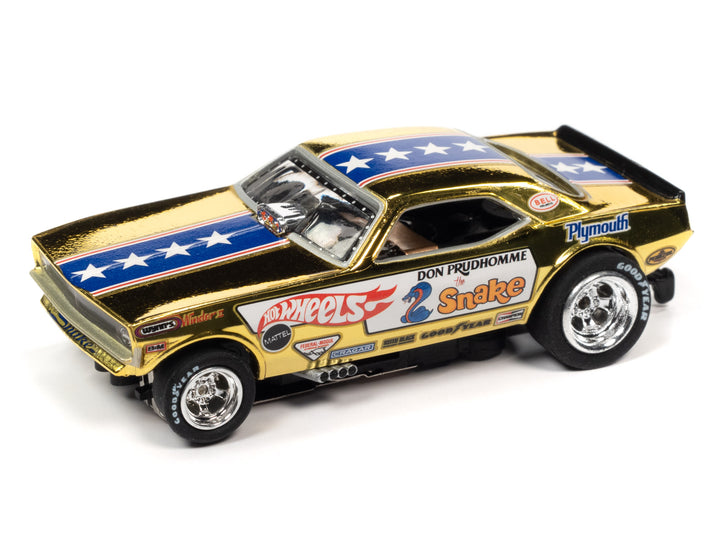 Auto World 369 HO Scale Stock Car Legends 1970 Plymouth Cuda "Don The Snake Prudhomme" Slot Car