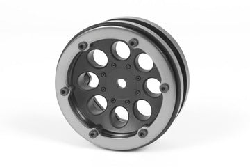 Axial AX8087 1.9 8 Hole Beadlocks Black (2-Pack)