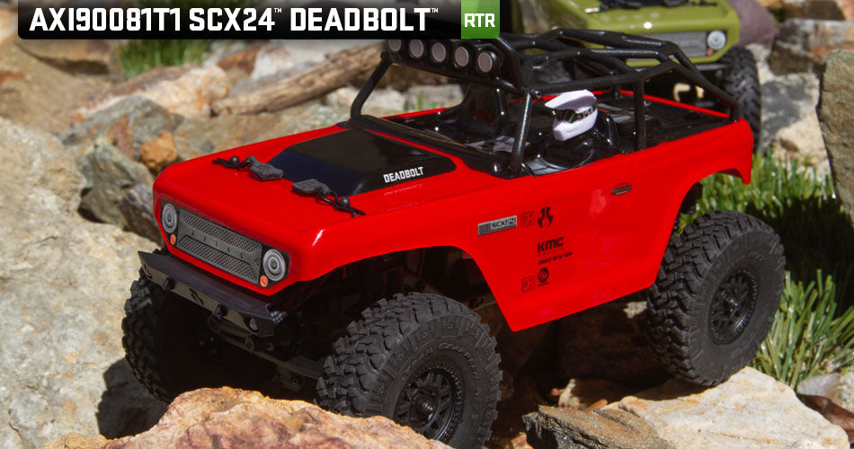Axial AX90081 SCX24 Deadbolt 1/24 Scale 4x4 RTR Crawler Red