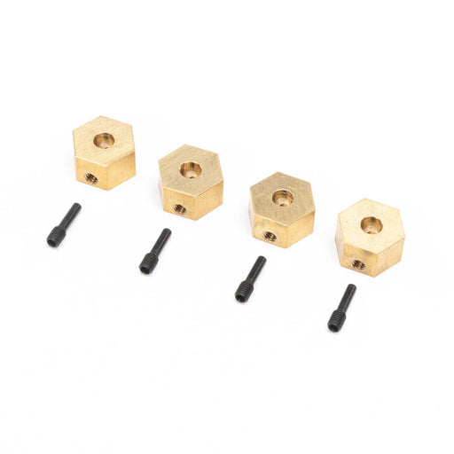 Axial AXI312005 7g Brass Hex Hubs for 1/18 RTR UTB18 Capra (4 Pack)