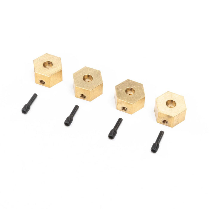 Axial AXI312005 7g Brass Hex Hubs for 1/18 RTR UTB18 Capra (4 Pack)