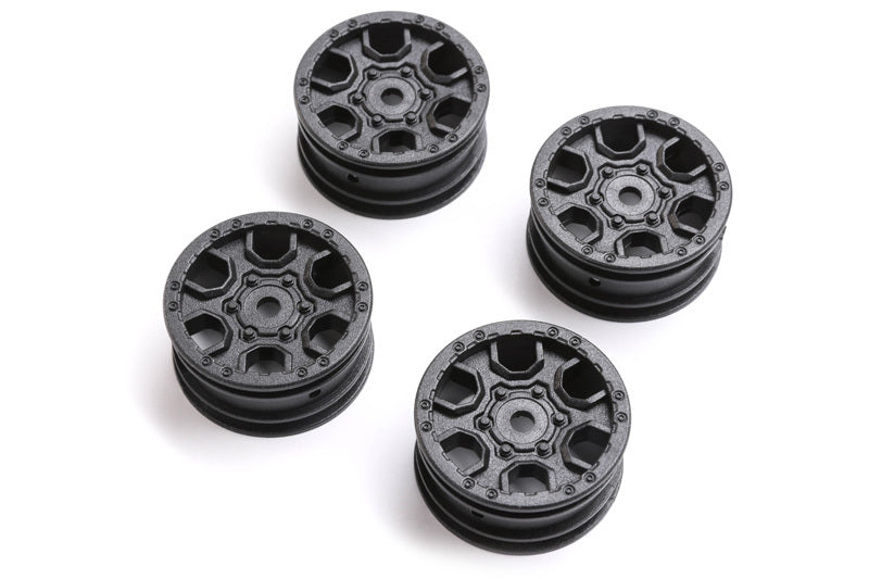Axial AXI40006 SCX24 Ford Bronco 1/24 Scale 1.0" Black Wheels 4 Pack