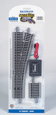 Bachmann 44558 HO Scale E-Z Track #4 Right Hand Turnout