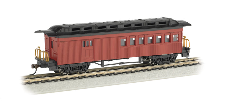 Bachmann 13502 HO Scale 1860's Old Time Passenger Combine Red Unlettered - NOS