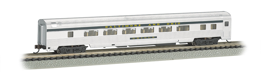 Bachmann 14753 N Scale 85' Fluted-Side Coach with Lights Baltimore & Ohio B&O