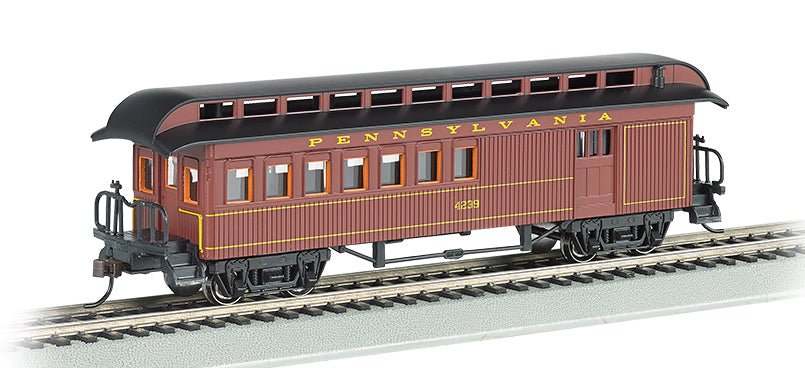 Bachmann 15202 HO Scale Wood Old Time Combine Car Pennsylvania PRR