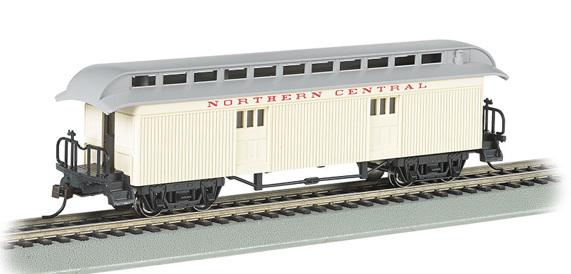 Bachmann 15303 HO Scale Wood Old Time Baggage Car with Clerestory Roof Northern Central