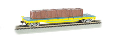 Bachmann 16605 HO Scale Yellow Flatcar with Crates Ringling Bros Barnum & Bailey Circus