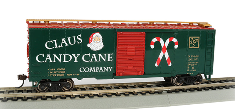 Bachmann 17007 HO Scale PS-1 40' Boxcar Claus Candy Cane Co