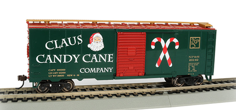 Bachmann 17007 HO Scale PS-1 40' Boxcar Claus Candy Cane Co