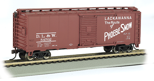 Bachmann 17044 HO Scale 40' PS-1 Boxcar Lackawanna "Phoebe Snow" DL&W 54702 - NOS