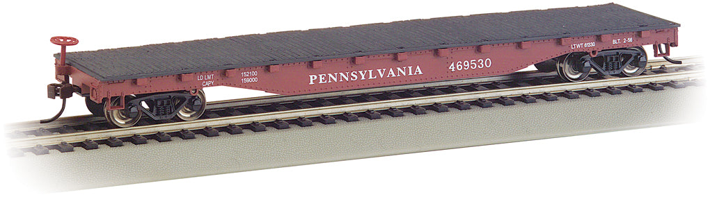 Bachmann 17314 HO Scale 50' Flatcar Pennsylvania PRR 469530 - NOS