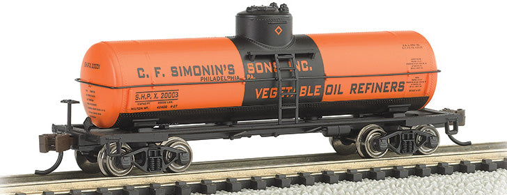 Bachmann 17866 N Scale Single Dome Tank Car CF Simonin's Sons SHPX 20003