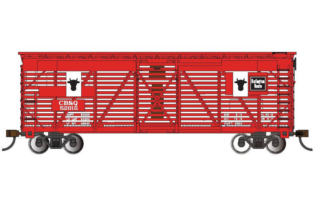 Bachmann 19710 HO Scale 40' Animated Stock Car Chicago NorthWestern CNW 52025 with Cattle