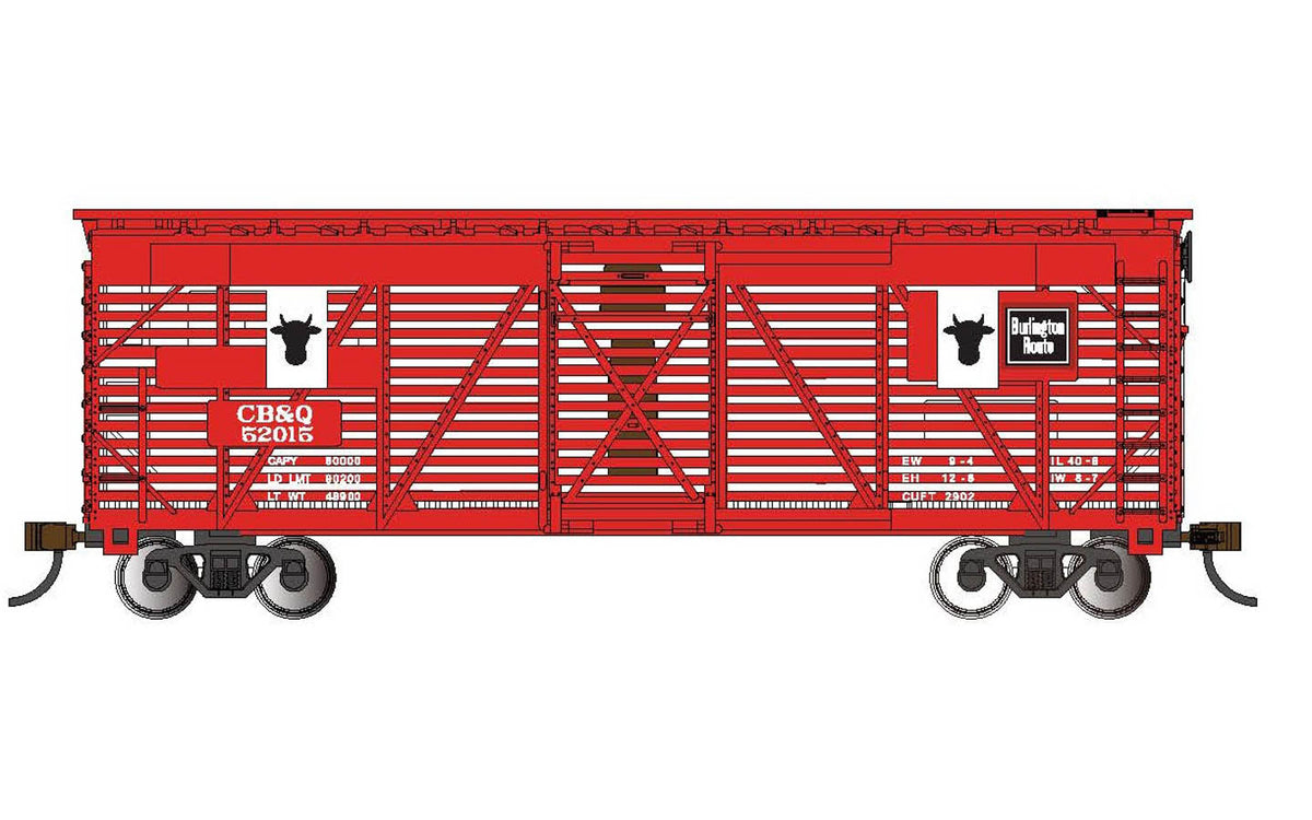 thumbnail image 2 of Bachmann 19708 HO Scale 40' Animated Stock Car - Ready To Run - Silver... 2 of 13