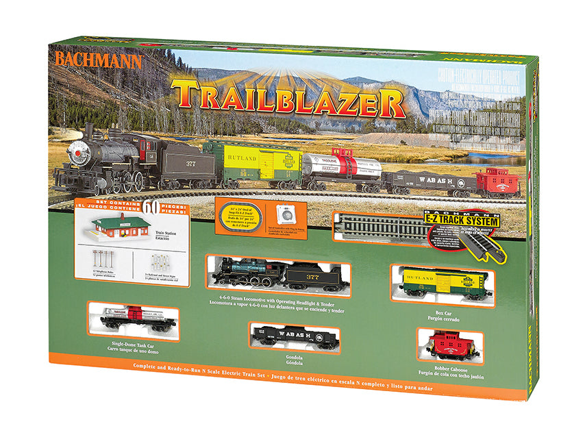 Bachmann 24024 N Scale Trailblazer Steam Locomotive Train Set