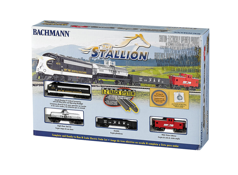 Bachmann 24025 N Scale The Stallion Norfolk Southern NS Train Set