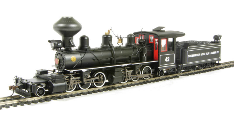 Bachmann 28703 On30 Scale 2-6-6-2 Articulated Loco with Tender Greenbrier Lumber 42 with DCC & Sound