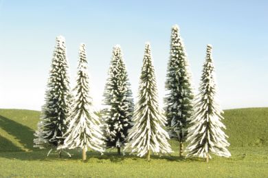Bachmann 32102 SceneScapes Pine Trees with Snow 3-5" 9 Pack