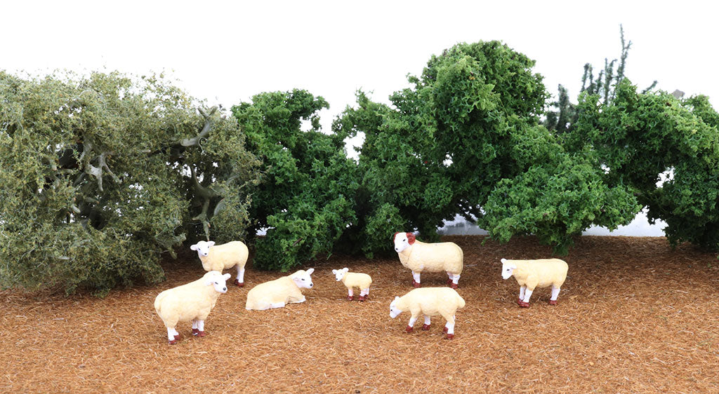 Bachmann 33122 HO Scale Sheep Figures 7 Pack