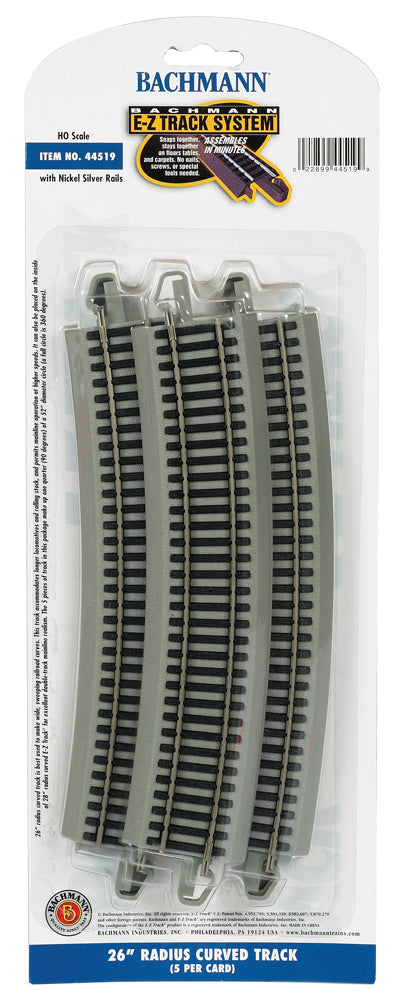Bachmann 44519 HO Scale E-Z Track 26" Radius Curve (5)