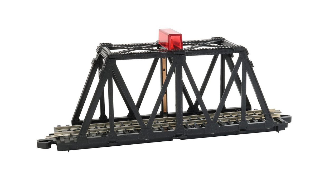 Bachmann 44873 N Scale E-Z Track Black Truss Bridge with Blinking Light