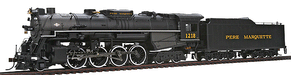 Bachmann 50902 HO Scale 2-8-4 Berkshire Steam Loco Pere Marquette 1218 with DCC - USED
