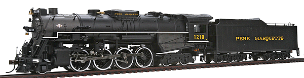 Bachmann 50902 HO Scale 2-8-4 Berkshire Steam Loco Pere Marquette 1218 with DCC - USED