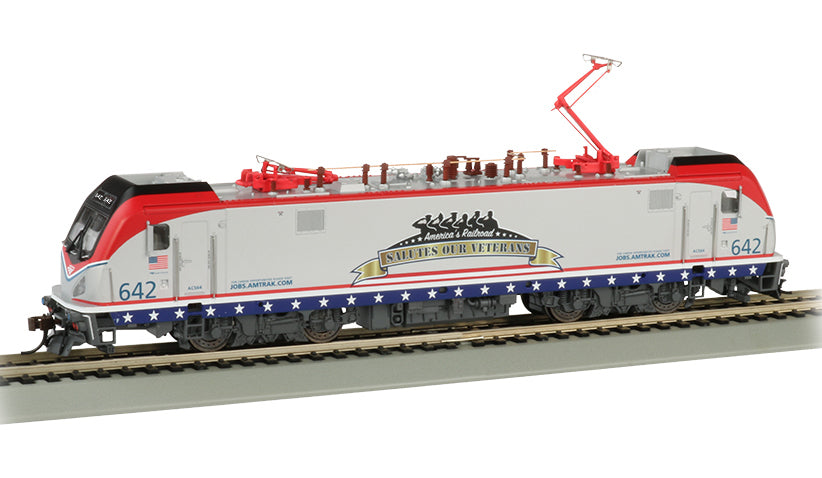 Bachmann 67403 HO Scale ACS-64 Electric Locomotive Amtrak Salutes Our Veterans 642 with DCC Sound