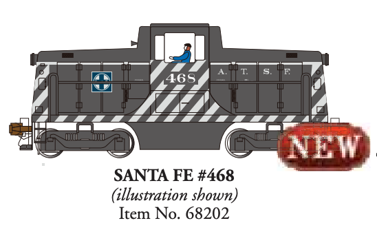Bachmann 68202 HO Scale GE 44-Ton Diesel Switcher Santa Fe ATSF 468 DCC Sound