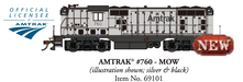 Bachmann 69101 HO Scale EMD GP7 Diesel Amtrak AMTK MOW 760