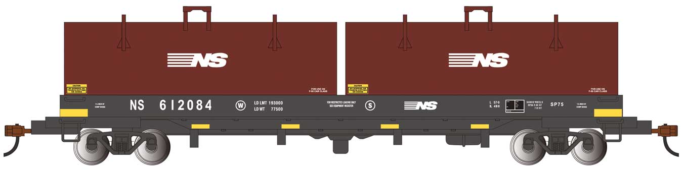 Bachmann 71403 HO Scale Coil Car with Load Norfolk Southern NS 612084