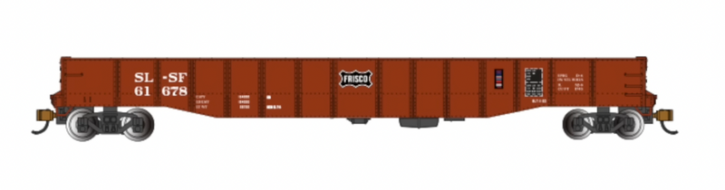 Bachmann 73970 N Scale 52'6" Drop End Gondola Frisco SLSF 61678